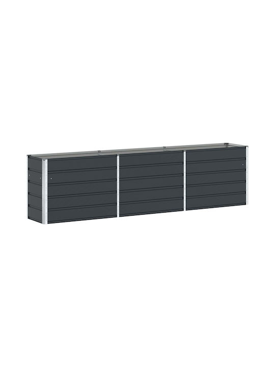 vidaXL Ghiveci Metal Cărbune de lemn 480x50x45cm.