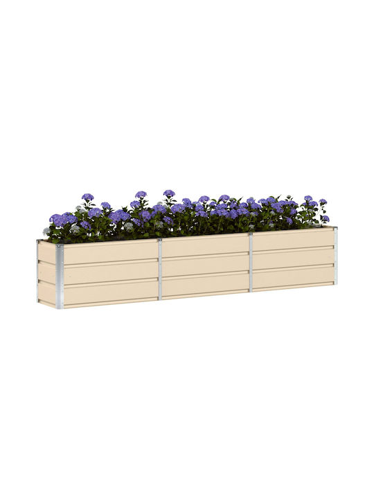 vidaXL Γλάστρα Μεταλλική Ελεφαντόδοντο 240x40x45εκ.