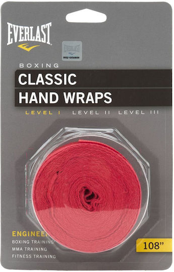 Everlast Boxing Wraps 275 Cm Red