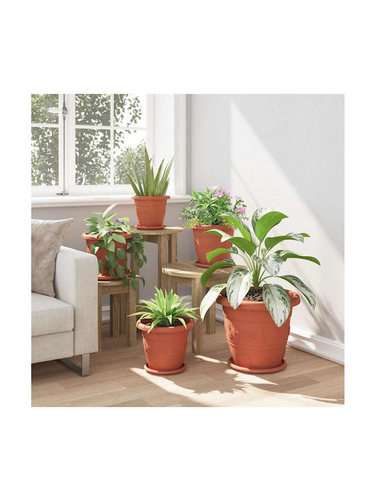 vidaXL Set 24 Ghivece de Flori Din Plastic Cărămiziu 26x21.5cm