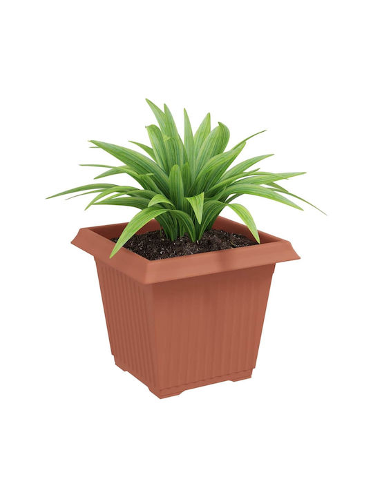 vidaXL Set 24 Ghivece de Flori Din Plastic Cărămiziu 20x16cm