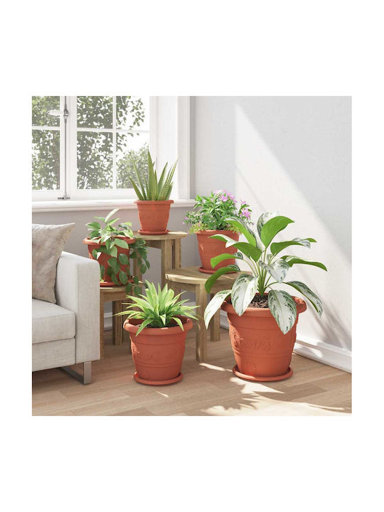 vidaXL Set 24 Kunststoff Pflanzgefäße Terrakotta 30x30x25cm