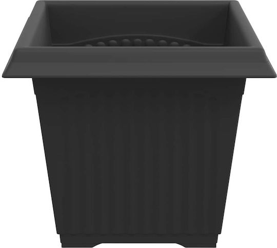 vidaXL Set 6 Ghivece De Flori Din Plastic Negre 20x16cm
