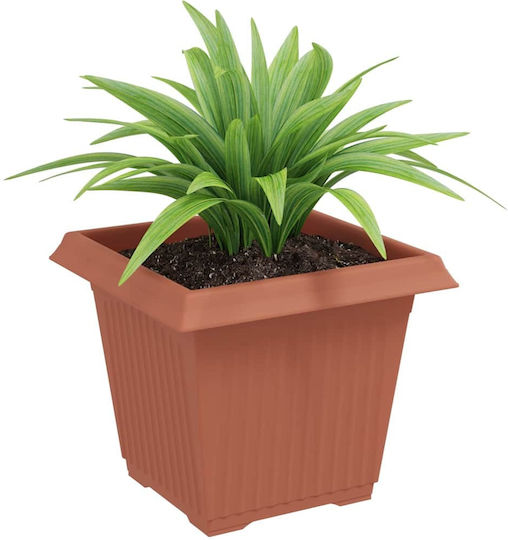 vidaXL Satz 6 Kunststoff Blumentöpfe Terrakotta 20x16cm