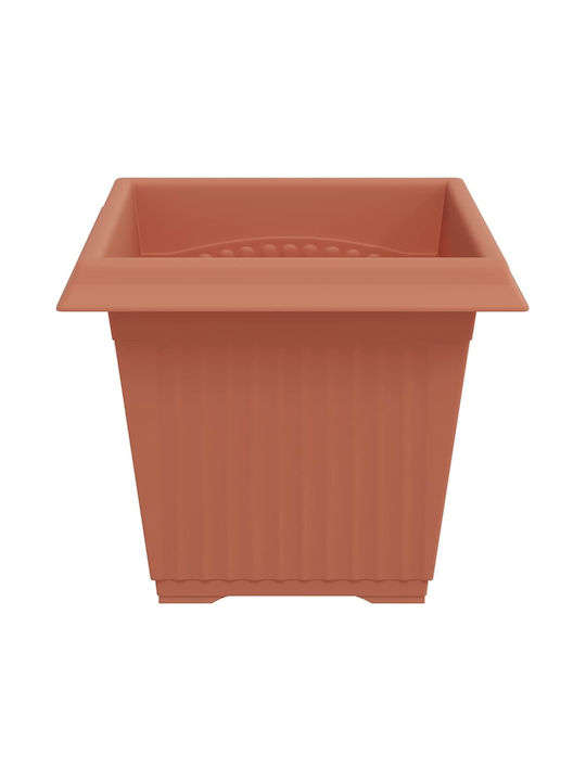 vidaXL Set 6 Pots Plastic Light Terracotta
