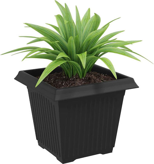vidaXL Set 6 Ghivece De Flori Din Plastic Negre 20x16cm