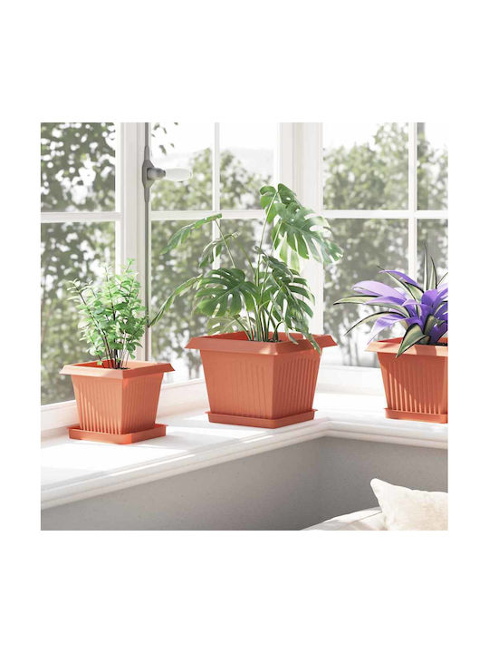 vidaXL Set 24 Ghivece Plastice Light Terracotta