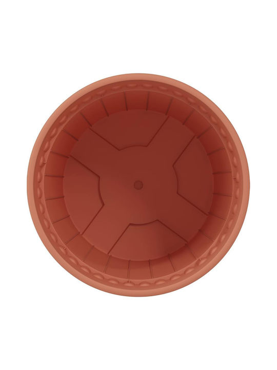 vidaXL Комплект 6 Саксии Пластмасови Light Terracotta