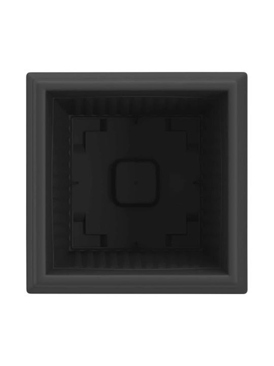 vidaXL Set 24 Kunststoff Pflanzgefäße Schwarz 20x16cm