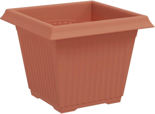 vidaXL Set 6 Kunststoff-Blumentöpfe Terrakotta 33x26cm