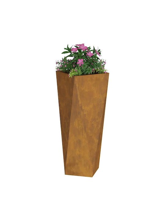 vidaXL Ghiveci Metal Rusty 30x30x75cm.