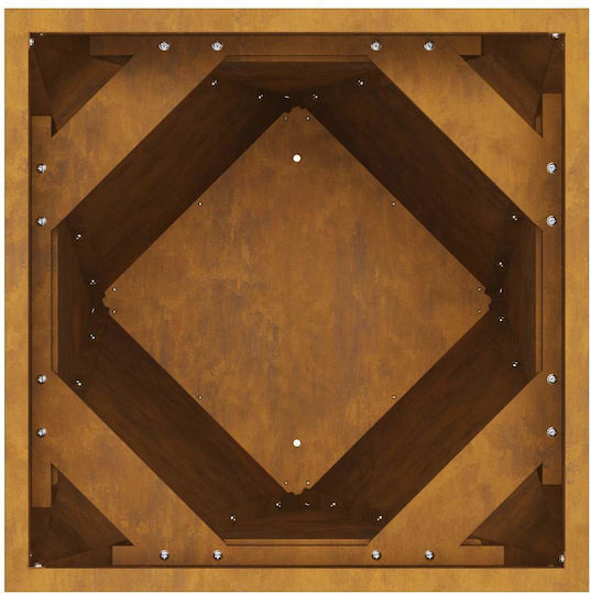 vidaXL Pot Metallic Rusty 30x30x75cm.