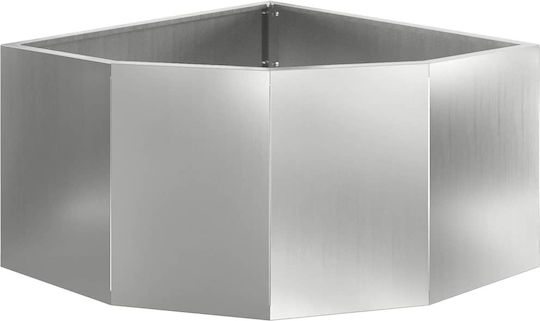 vidaXL Pot Metallic Silver 60x60x35cm.