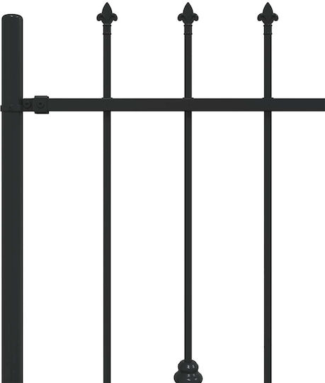 vidaXL Metallic Fence Grilles with Spears in Black Colour 1.3x2m