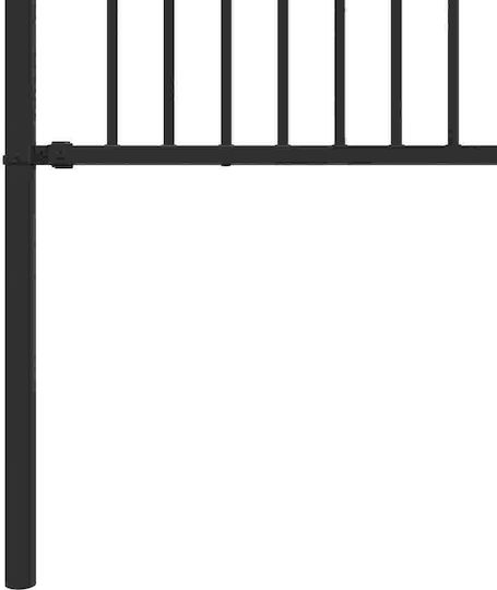 vidaXL Metal Fence Railings in Black Color 1.66x2.0m