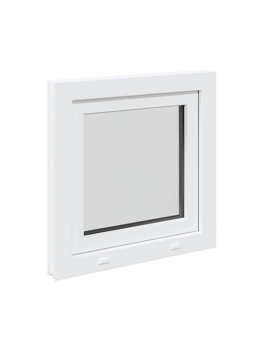 vidaXL Ανοιγόμενο Παράθυρο PVC Π50xΥ50cm