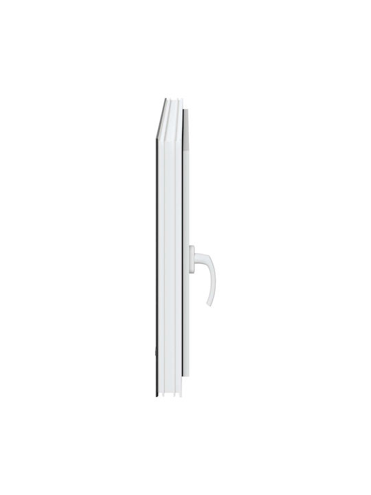 vidaXL Hinged PVC Window W100xH50cm