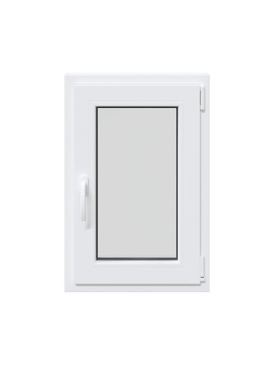 vidaXL Hinged PVC Window W50xH75cm