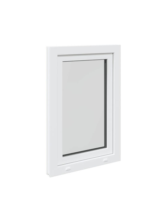 vidaXL Hinged PVC Window W60xH90cm