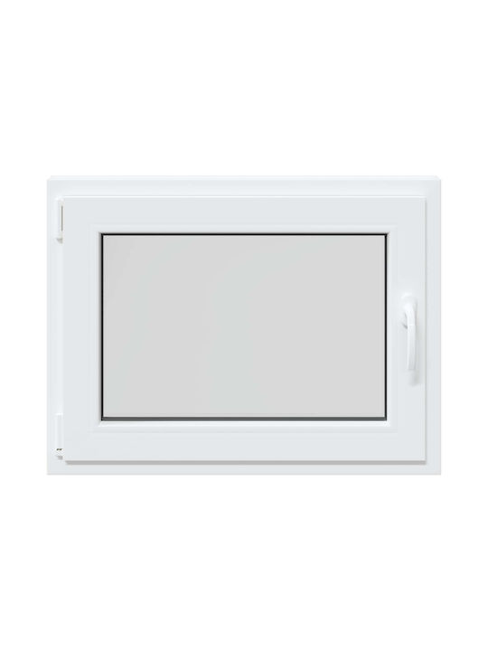 vidaXL Hinged PVC Window Risor Width 80cm Height 60cm
