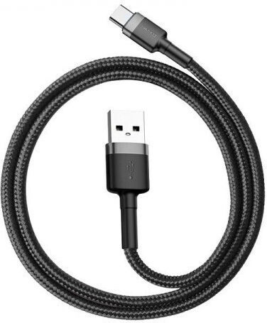 Καλώδιο Usb Usb-c Baseus Cafule 2a 3m Γκρι-μαύρο