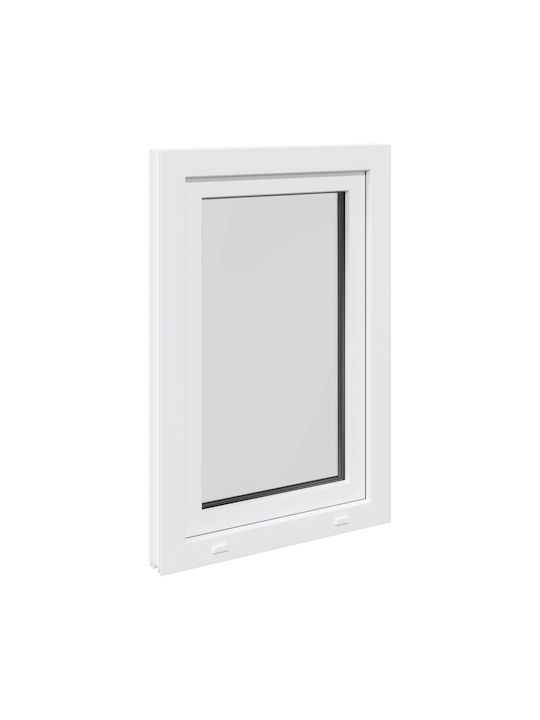 vidaXL Hinged PVC Window W60xH90cm