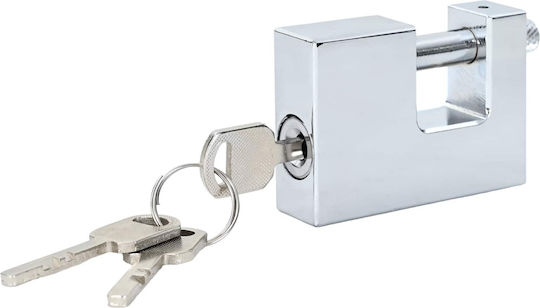 vidaXL Padlock Brass with Key 45mm Silver 2pcs
