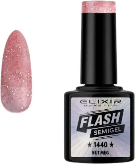 Elixir Flash Semi Ημιμόνιμο Βερνίκι Νυχιών Nut Meg 1440 8ml