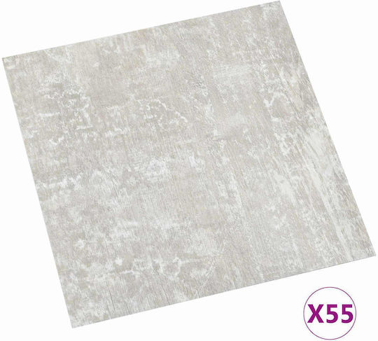 Vidaxl Floor Tiles 55 Pcs Light Grey 5.11 Sq M Pvc