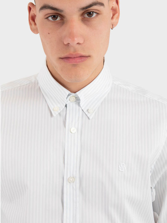 Fit Langärmeliges Herrenhemd in Enge Passform Lila