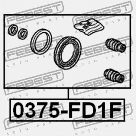 Front Brake Caliper Repair Kit for Honda Stream Almas Rn1 2001-2006 JP 01463-s7a-n00