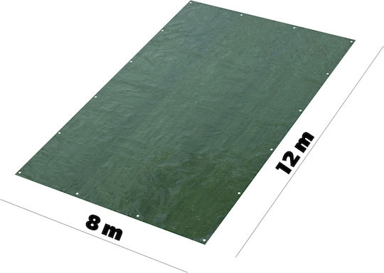 Kadax Runder Wasserdichter Plane 90gr/m² mit Durchmesser 8m Leichter Typ Grüner