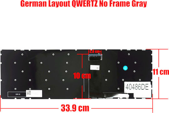 Немска Клавиатура За Лаптоп Lenovo Ideapad 320-15 L340-15irh 81lk L340-17api 81ly L340-17iwl 81m0 L340-17irh 81ll L340-15api 81lw 81lx L340-15iwl 81lg 81lh 5cb0u42769 9z.ndubn.b1n Sn20m61485 De Без Рамка Сива Код 40486de