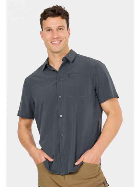 Short Sleeve Shirt in Regular Fit Ombre Blue