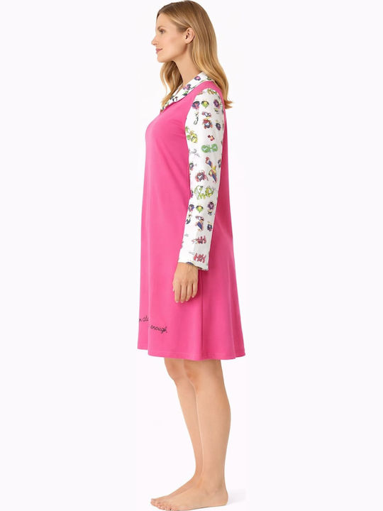 Vamp Winter Women's Nightgown Fuchsia