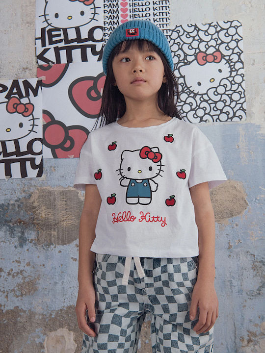 Kinderoberteile Kurzärmelig Weiß Hello Kitty