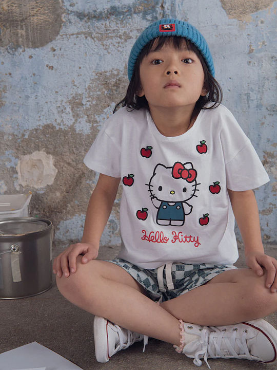 Kinderoberteile Kurzärmelig Weiß Hello Kitty