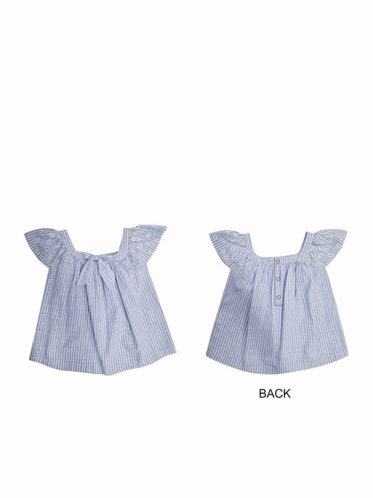 Funky Bluza Pentru Copii Cu Mâneci Scurte Alb/Albastru Deschis Funky Bluza Pentru Copii Cu Mâneci Scurte Alb/Albastru Deschis