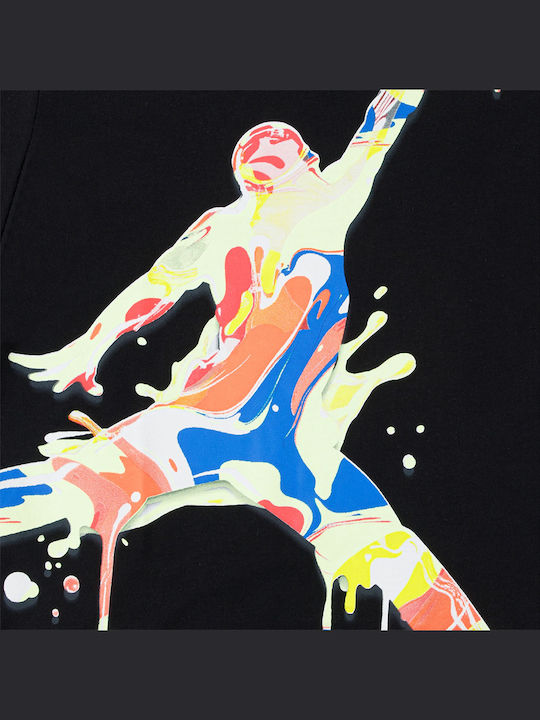 Kids Top Short-sleeved Black Spr Splsh Paint Spill Jm