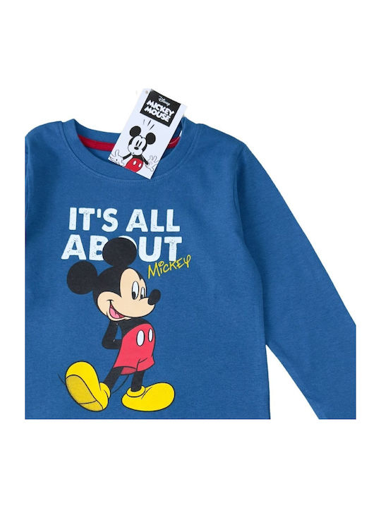 Kinderoberteile Langärmelig Blaue Mickey Mouse
