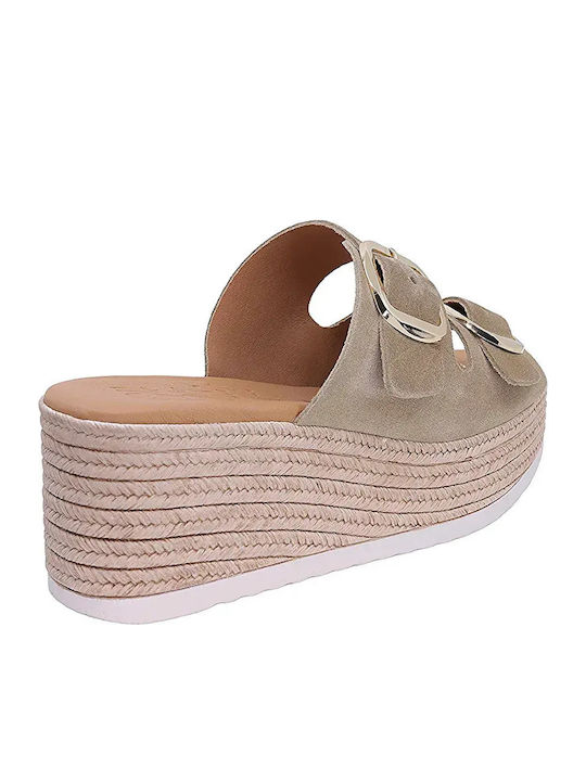 Anatomic Women's Summer Platforms in Slipper Style Brown