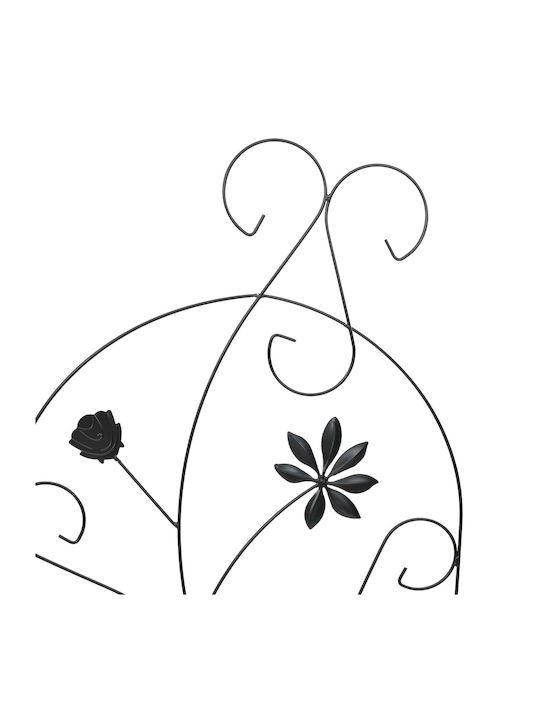 Garden Trellises Metal in Black Colour 112x40cm 3 Pieces