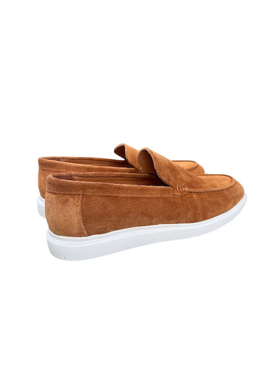 Wildleder Herren Mokassins in Tabac Braun Farbe
