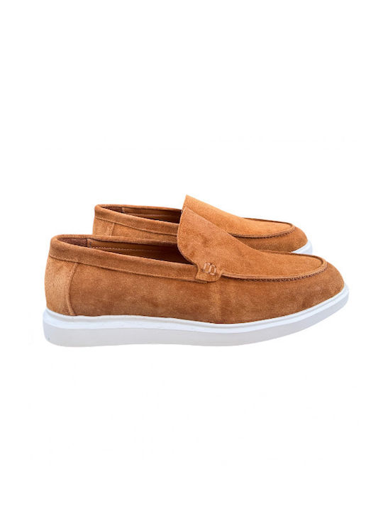 Wildleder Herren Mokassins in Tabac Braun Farbe