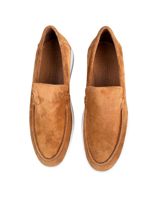 Wildleder Herren Mokassins in Tabac Braun Farbe
