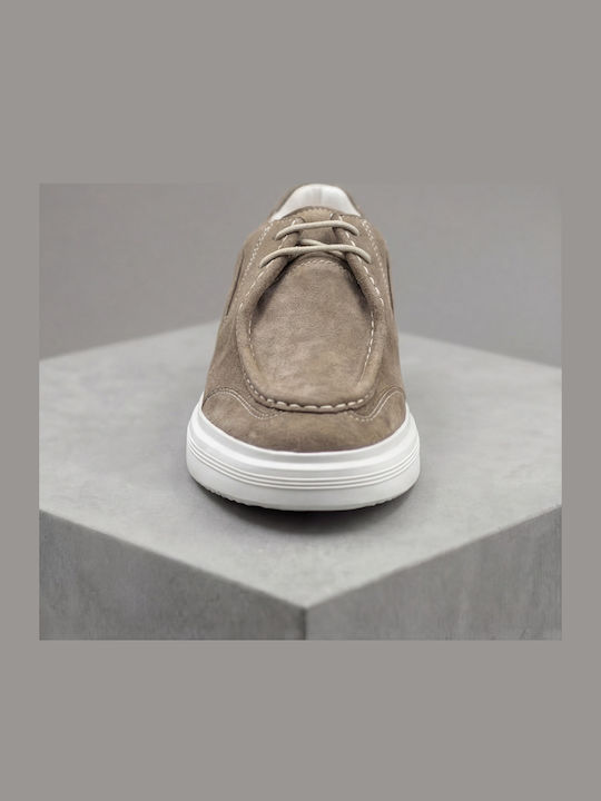 Suede Ανδρικά Μοκασίνια σε Καφέ Χρώμα