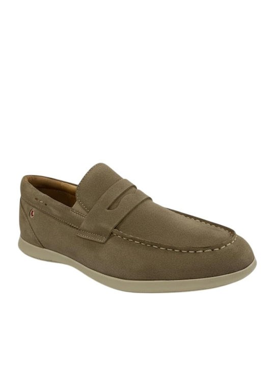 Δερμάτινα Ανδρικά Loafers σε Καφέ Χρώμα