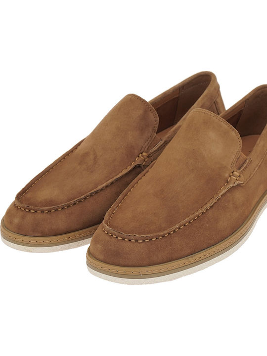 Suede Ανδρικά Loafers σε Καφέ Χρώμα