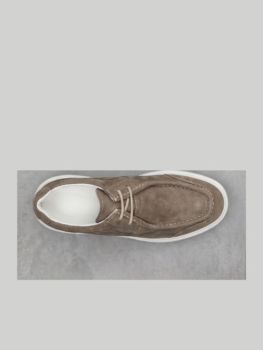 Suede Ανδρικά Μοκασίνια σε Καφέ Χρώμα