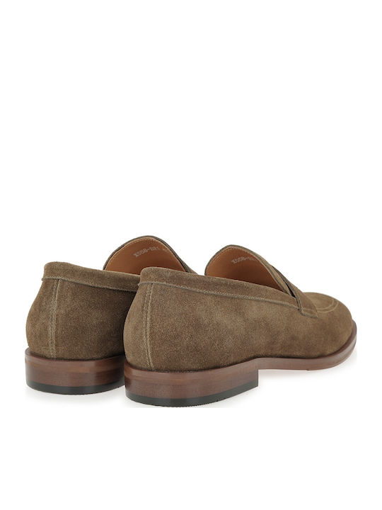 Suede Ανδρικά Loafers σε Καφέ Χρώμα